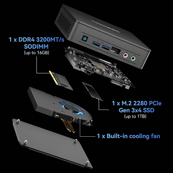 Фото - Неттоп GEEKOM GMAIR12LITE-N100-8256-EU