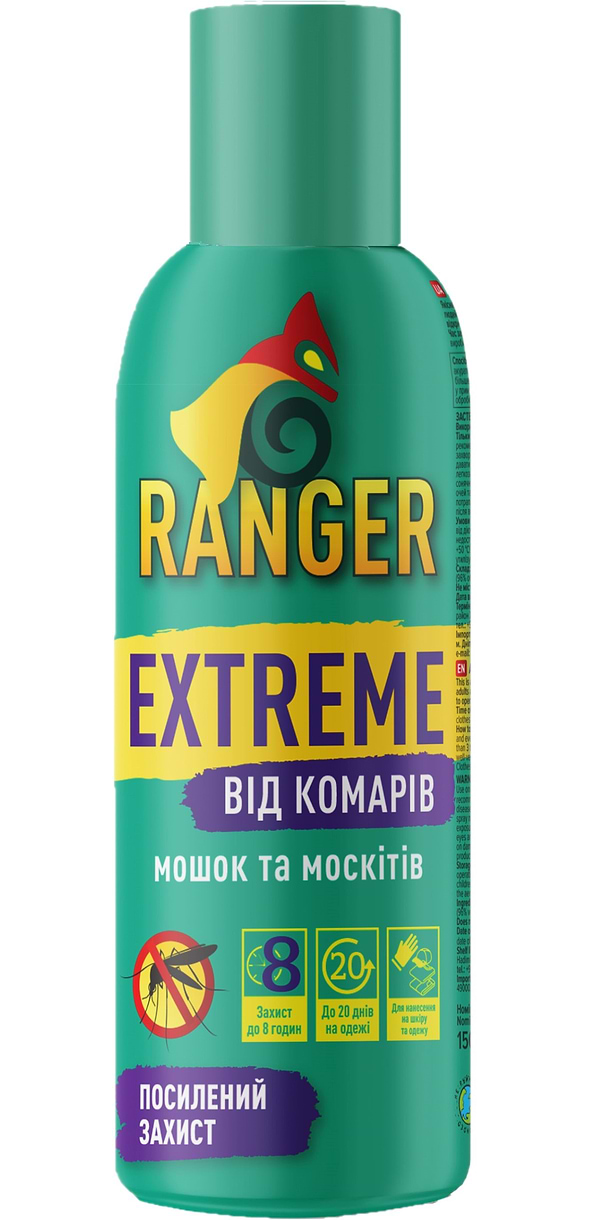 Фото - Аерозоль від комах Ranger Extreme 150 мл (4820268100290)