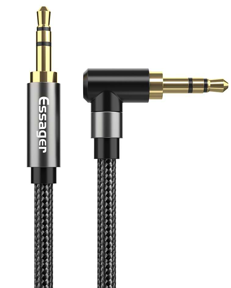 Кабель 3.5 мм -3.5 мм Essager AUX Cable 3.5mm Jack Audio Cable 3.5 mm Jack Hifi Aux 1.5m (EYP35-WTA01) - Фото 1
