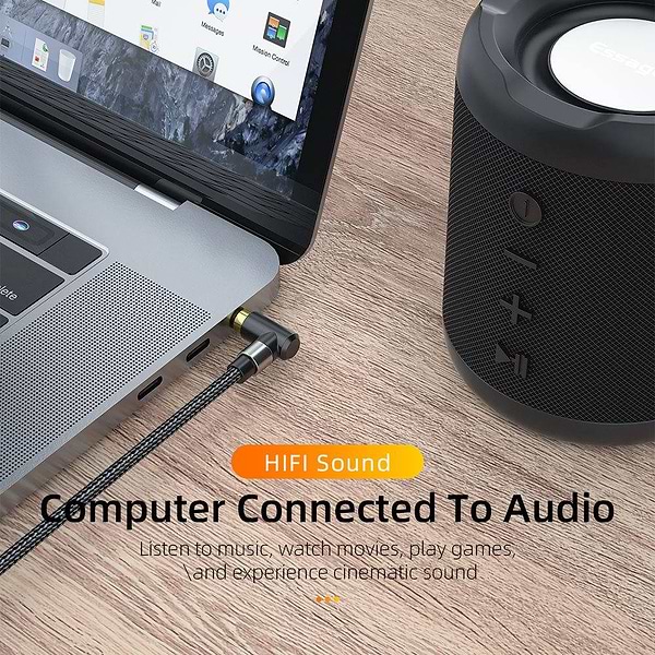 Фото - Кабель 3.5 мм -3.5 мм Essager AUX Cable 3.5mm Jack Audio Cable 3.5 mm Jack Hifi Aux 1.5m (EYP35-WTA01)