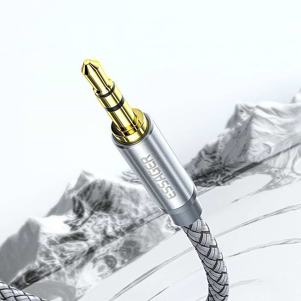 Фото - Кабель 3.5 мм - 3.5 мм Essager Monster Elbow RCA Audio Cable Jack 3.5 to 2 RCA Cable 3.5mm  3.5mm Jack to 2RCA 1M (EYPWT-MY0G-P)