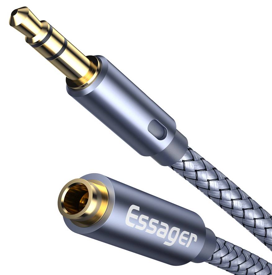 Фото - Кабель 3.5 мм - 3.5 мм Essager Monster Headphone Extension Cable Jack 3.5mm Audio Aux Cable 3.5 mm Female Splitter Adapter 1m (EYPY35-MY0G)