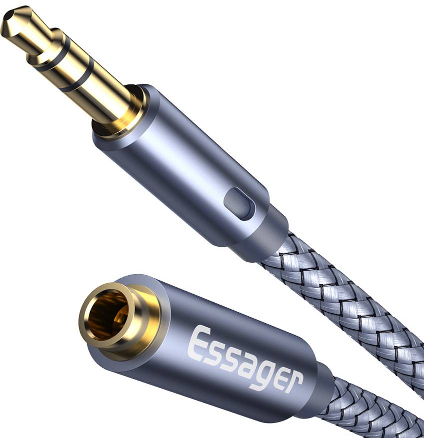 Фото - Кабель 3.5 мм - 3.5 мм Essager Monster Headphone Extension Cable Jack 3.5mm Audio Aux Cable 3.5 mm Female Splitter Adapter 2m (EYPY35-MYA0G)