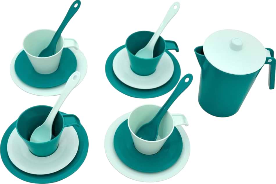 Сюжетно-ролевая игра. Посуда Tigres Релакс 17 эл. в сумке (циан) (39894)