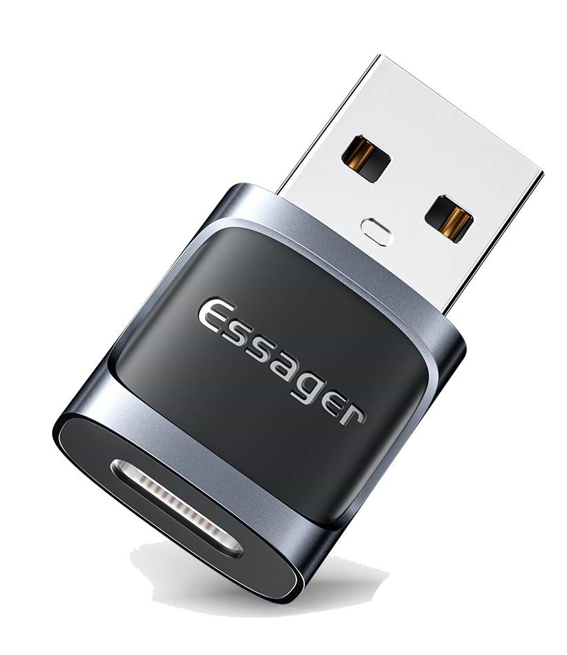 Перехідник Essager Xuankong OTG Type-C Female to USB male USB 3.0 Grey (EZJCA-XL01) - Фото 1