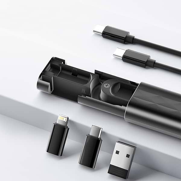 Фото - Органайзер для хранения кабелей Essager Lingwen Multifunctional Data Cable Storage Box +Cable Type-C 60W (EZJHZ-LW01)