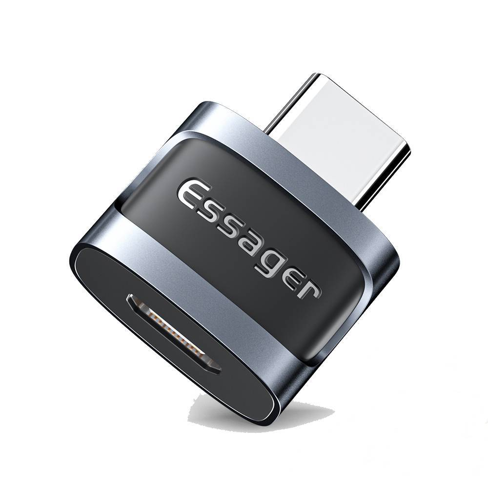 Перехідник Essager Xuankong OTG Micro Female to Type-C male USB 3.0 Grey (EZJMC-XL01)