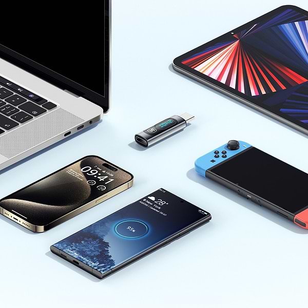 Фото - Перехідник Essager Type-C female to Type-C male (EZJTT-TX0G-P)