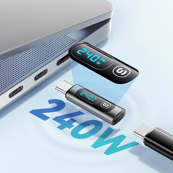 Фото - Перехідник Essager Type-C female to Type-C male (EZJTT-TX0G-P)