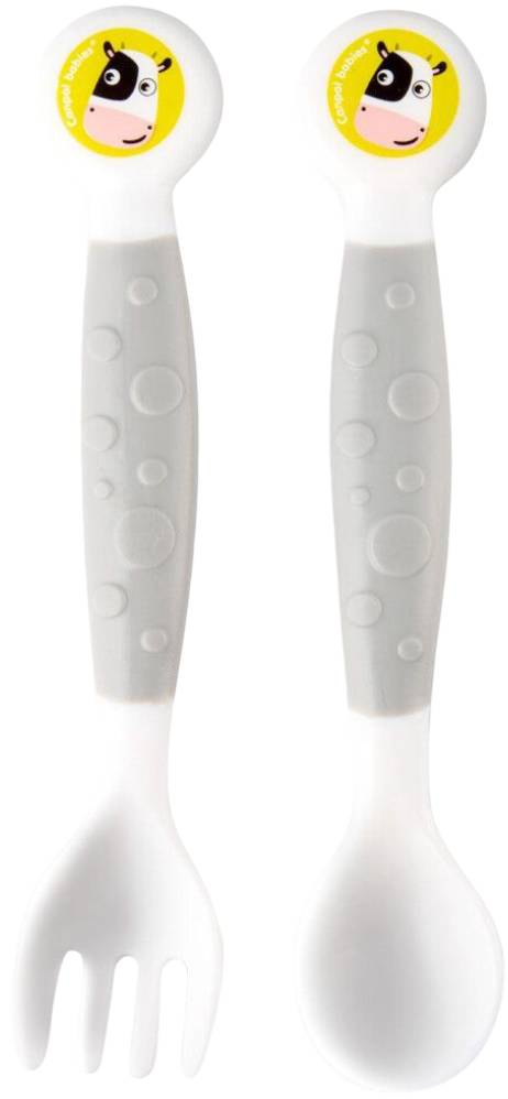 Набір дитячих столових приборів для малюка Canpol babies Ложка та виделка еластичні (56/580) - Фото 1