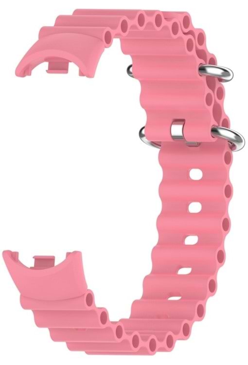 Фото - Ремешок для фитнес-браслета BeCover Wave Style for Xiaomi Mi Smart Band 8 / 9 / 10 Dusty Pink (714353)