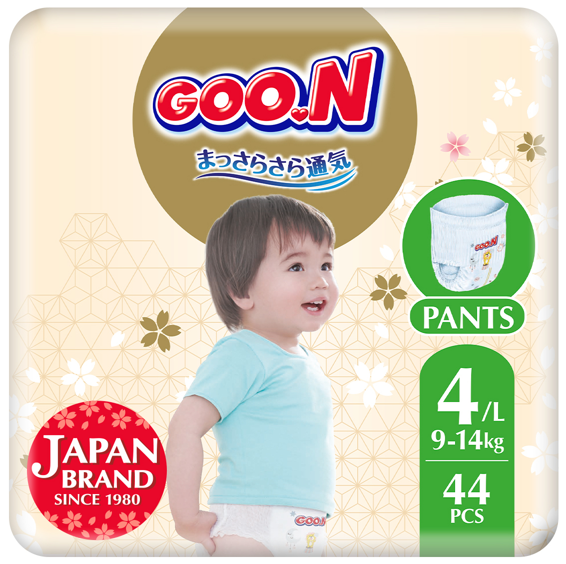 Одноразові підгузки-трусики Goo.N Premium Soft 9-14 кг 4(L) 44 шт. (F1010101-157) - Фото 1