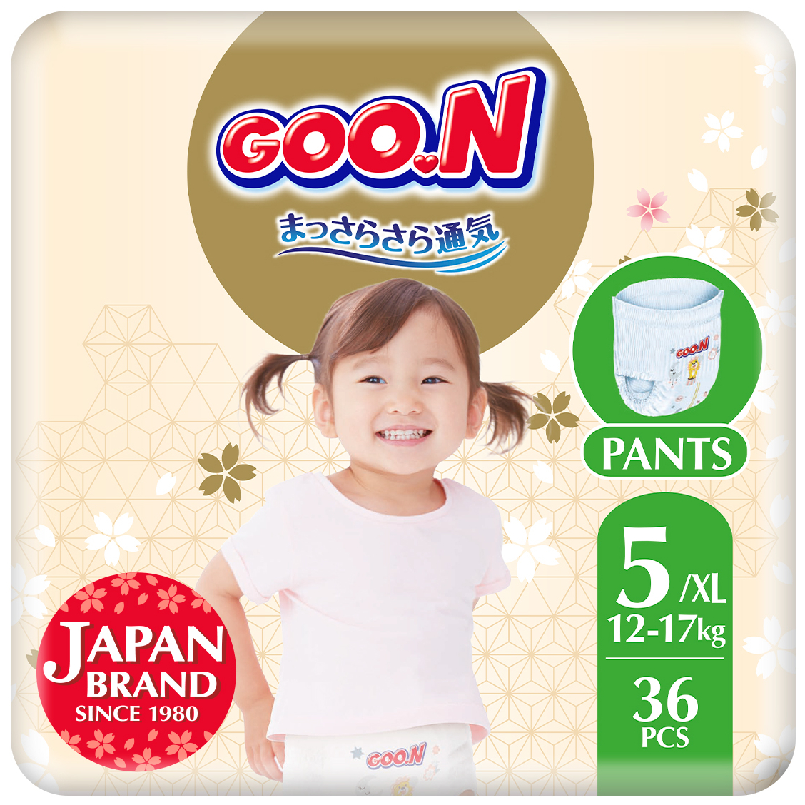 Одноразові підгузки-трусики Goo.N Premium Soft 12-17 кг 5(XL) 36 шт. (F1010101-158) - Фото 1
