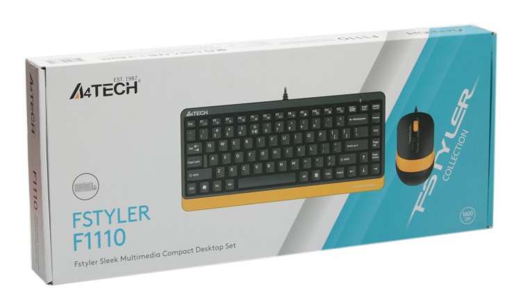 Фото - Клавіатура+миша A4tech Fstyler F1110 Bumblebee