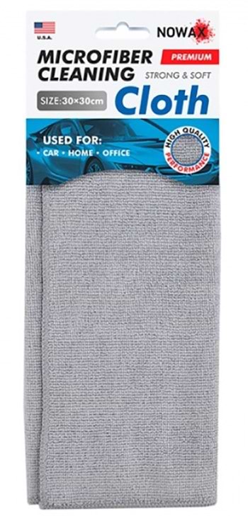 Автомобільна серветка NOWAX For Cleaning 30х30 см сіра (NX67331)