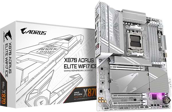 Фото - Материнська плата Gigabyte X870 AORUS ELITE WIFI7 ICE DDR5