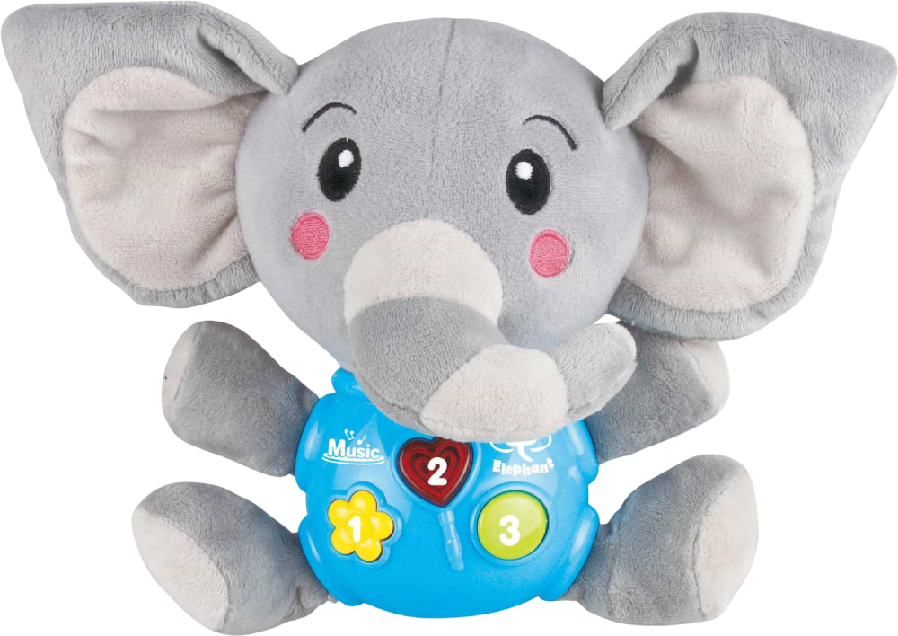 Інтерактивна іграшка м'яка Sunlike слоненя зі світлом і звуком (SL88001) - Фото 1