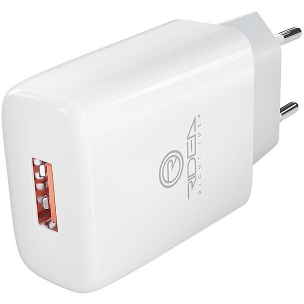 Фото - Сетевое зарядное устройство Ridea Element 2.1 A White (RW-11011)