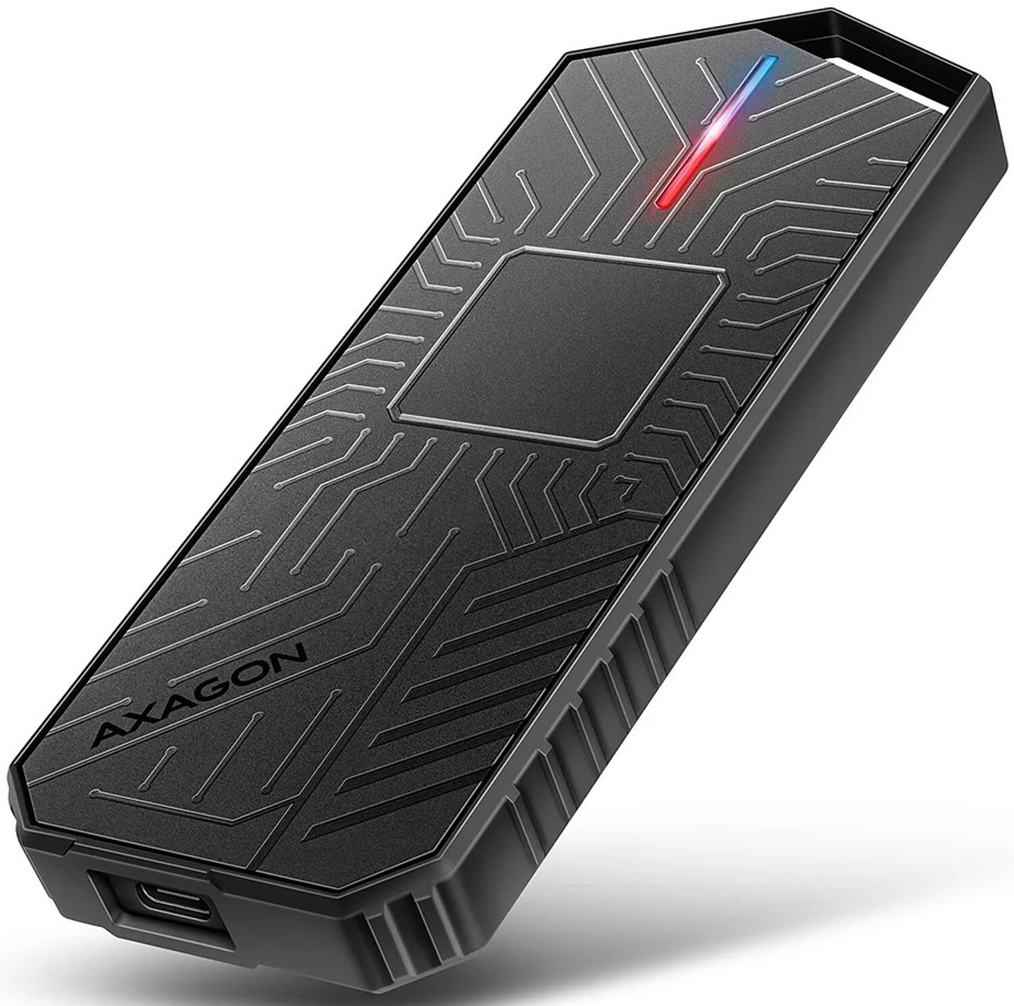 Внешний карман AXAGON USB-C 10Gbps - M.2 NVMe & SATA SSD GAME M.2 box (EEM2-GAM)