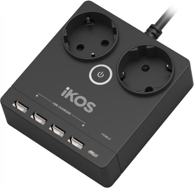 Сетевой фильтр Ikos F25S-CU Black (0006-CEF)