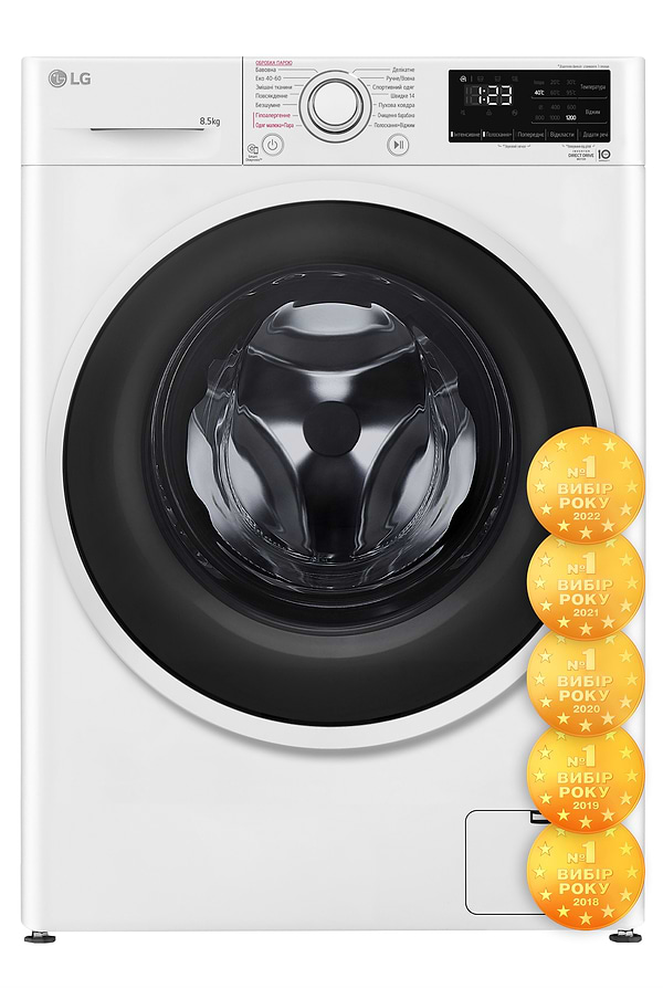 Фото - Уцінка - Пральна машина LG F2V3HS7WW Фото - Уцінка - Пральна машина LG F2V3HS7WW