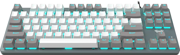 Фото - Клавиатура проводная игровая Aula Mechanical F3287 Grey/White keycap KRGD Blue (6948391240954)