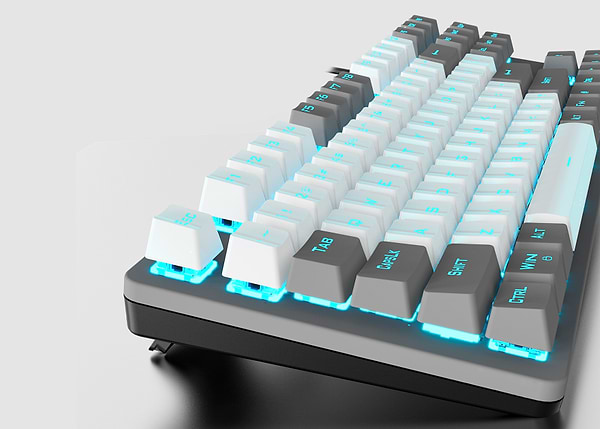 Фото - Клавиатура проводная игровая Aula Mechanical F3287 Grey/White keycap KRGD Blue (6948391240954)