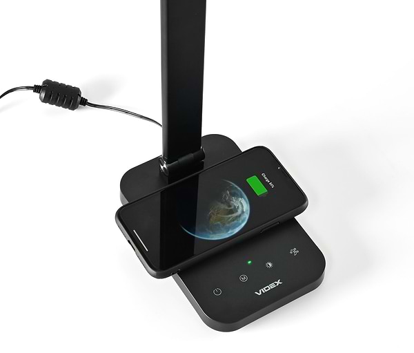 Фото - Настільна лампа Videx з бездротовою зарядкою VL-TF17B 18W 1800-6500K (27467)