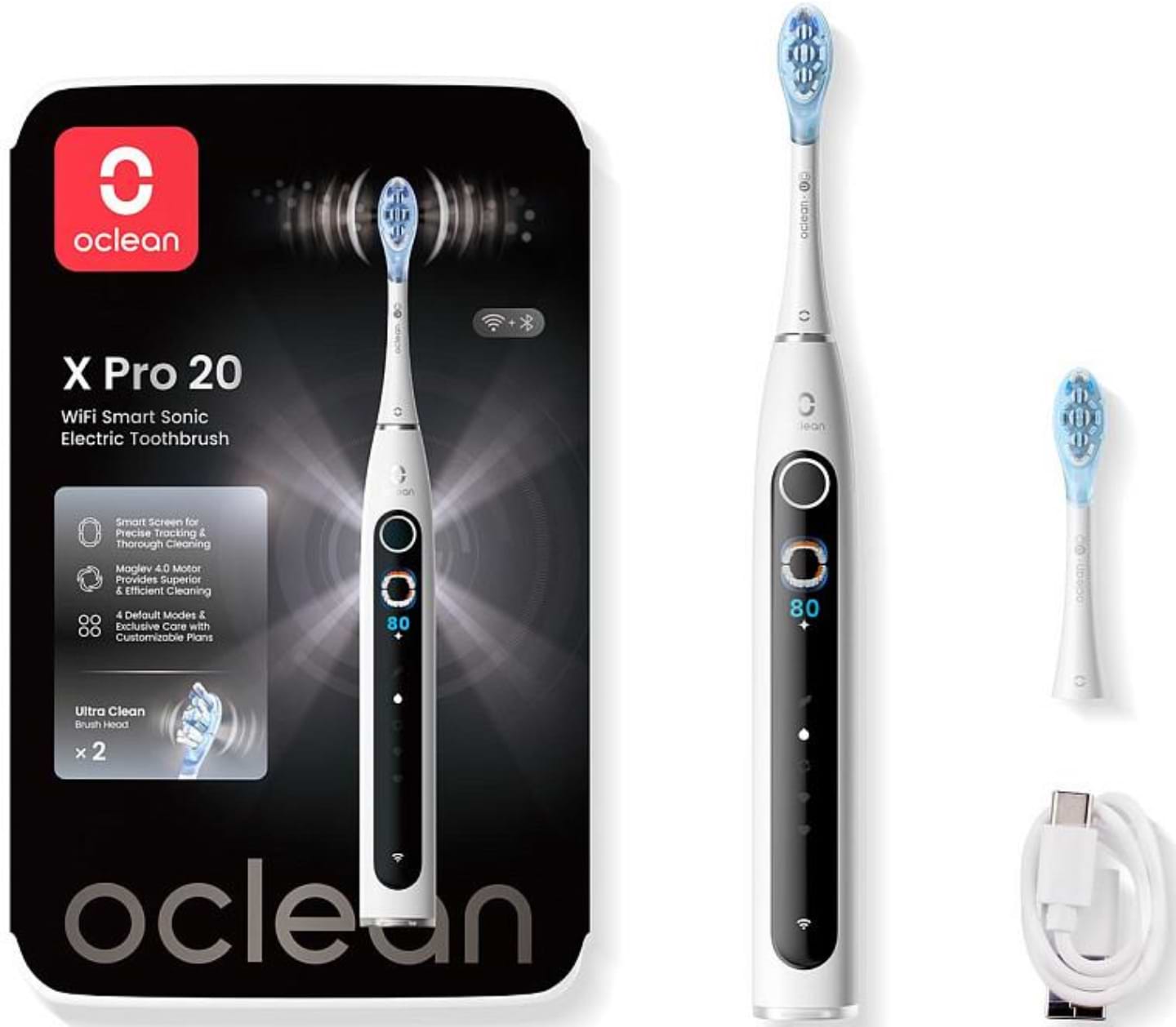 Зубная щетка электрическая Oclean X Pro 20 White (6970810556957) - Фото 1