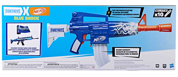 Фото - Бластер багатозарядний Nerf Blue Shock серії Фортнайт (F4108)