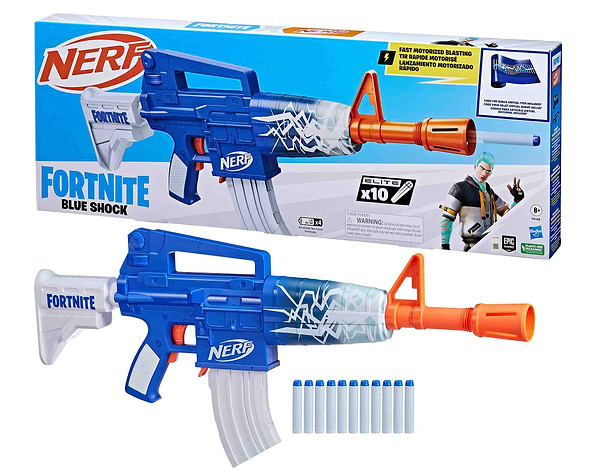 Фото - Бластер багатозарядний Nerf Blue Shock серії Фортнайт (F4108)