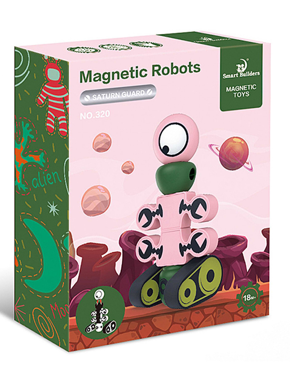 Магнітний конструктор MAGNETIC TOYS робот 7 ел. (320)