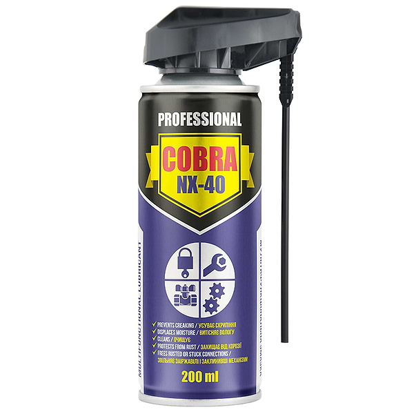 Фото - Масло для авто Cobra MULTIFUNCTIONAL LUBRICANT PROFESSIONAL NX-40 200 мл (NX20600)