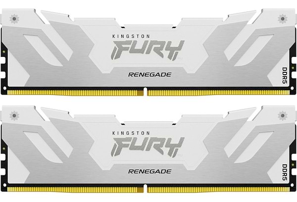 Фото - Память DDR Kingston 32GB DDR5 CL38 DIMM FURY Renegade White XMP (KF572C38RWK2-32)
