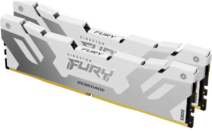 Пам'ять DDR Kingston 32GB DDR5 CL38 DIMM FURY Renegade White XMP (KF572C38RWK2-32)