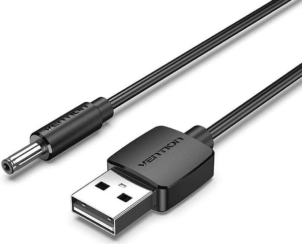 Фото - Уценка - Кабель питания Vention USB AM - 3.5mm DC Power PVC 5V 2A, Black 1.0 m (CEXBF) Фото - Уценка - Кабель питания Vention USB AM - 3.5mm DC Power PVC 5V 2A, Black 1.0 m (CEXBF)