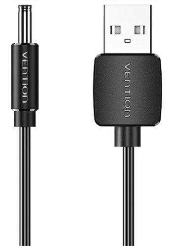 Фото - Уценка - Кабель питания Vention USB AM - 3.5mm DC Power PVC 5V 2A, Black 1.0 m (CEXBF)