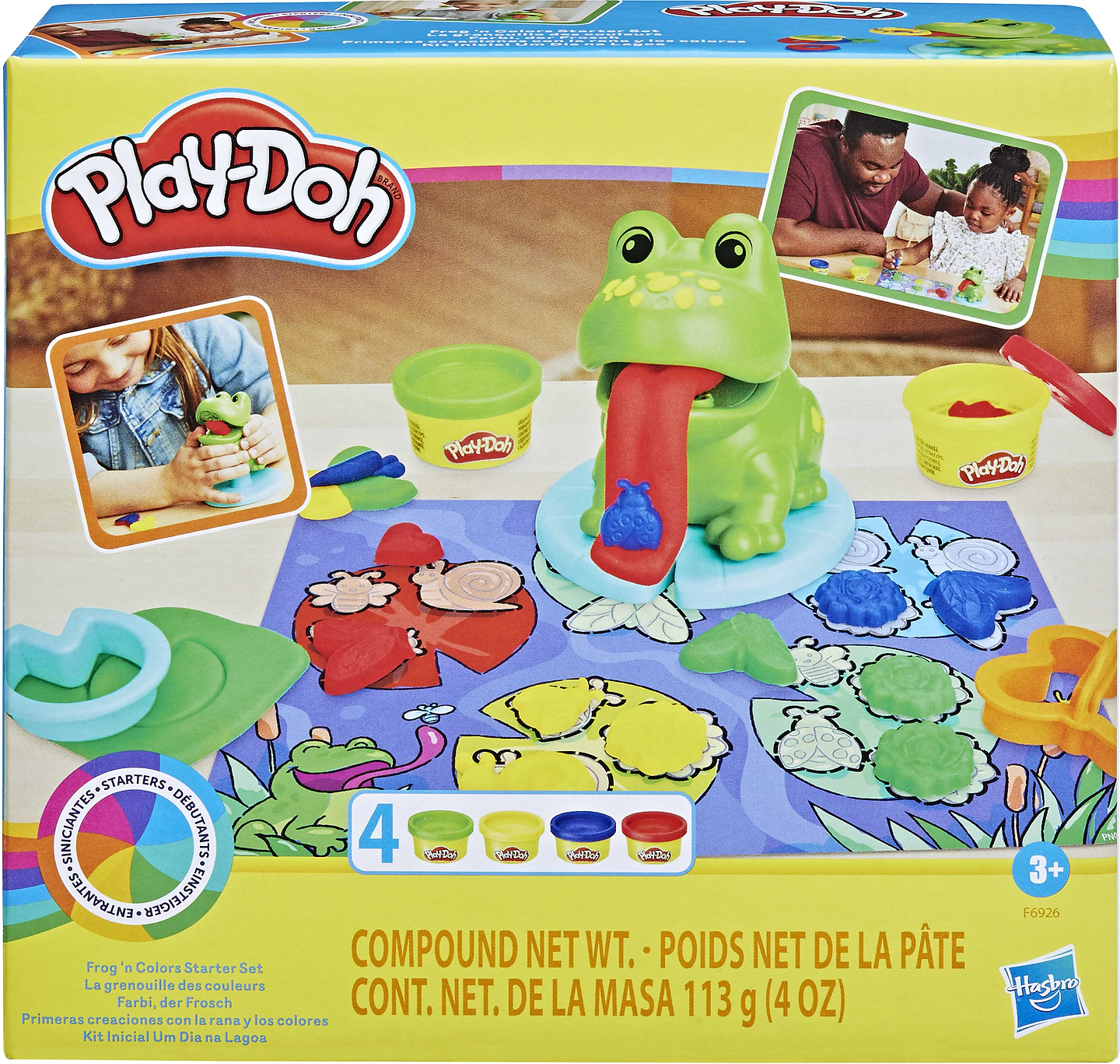 Наборы для лепки Hasbro Play-Doh "Лягушка и цвета" (F6926)