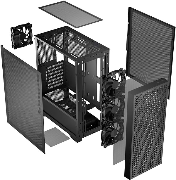 Фото - Корпус Logic Concept DART PRO MIDI BLACK MESH fans 4x120mm без БЖ (AT-DART-PRO-0000-10)