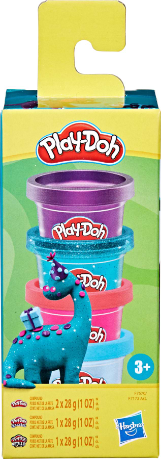 Расходники Hasbro Play-Doh 4 баночки с массой для лепки (F7172_F7570)