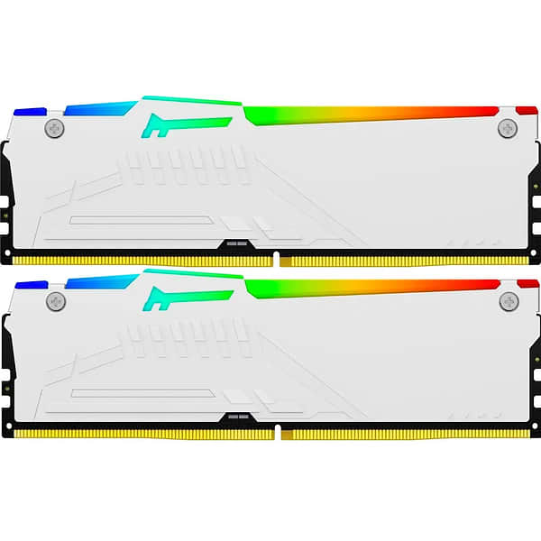 Фото - Память DDR Kingston DDR5 6000MHz Fury Beast White  RGB 2x16 EXPO+XMP (KF560C36BWE2AK2-32)