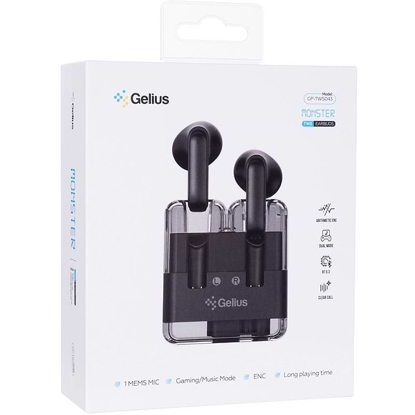 Фото - Навушники вкладиші бездротові TWS Gelius Monster GP-TWS043 Black (99808)