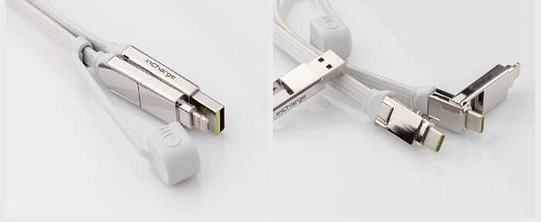 Фото - Кабель синхронизации данных Rolling Square 6in1, inCharge XL 30 см White (XLS02R)