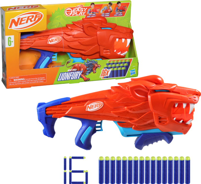 Бластер многозарядный Hasbro Лайонфюри серии Nerf Wild (F8646)
