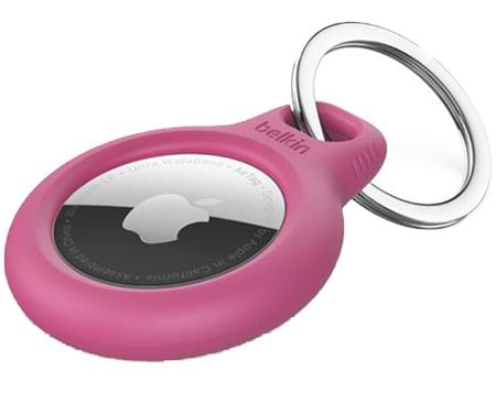 Фото - Чохол для бездротового маяка Belkin Secure Holder with Key Ring AirTag Pink (F8W973BTPNK)