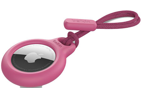 Фото - Чохол для бездротового маяка Belkin Secure Holder with Strap AirTag Pink (F8W974BTPNK)