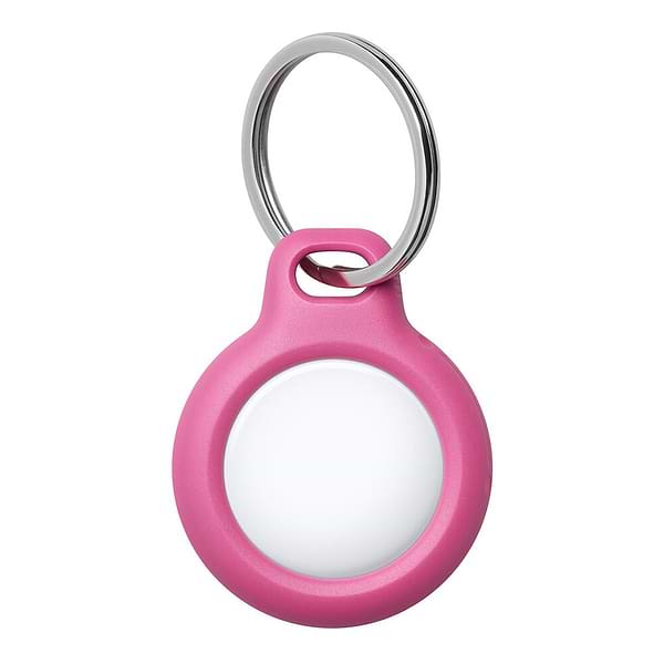 Фото - Чохол для бездротового маяка Belkin Secure Holder with Key Ring AirTag Pink (F8W973BTPNK)