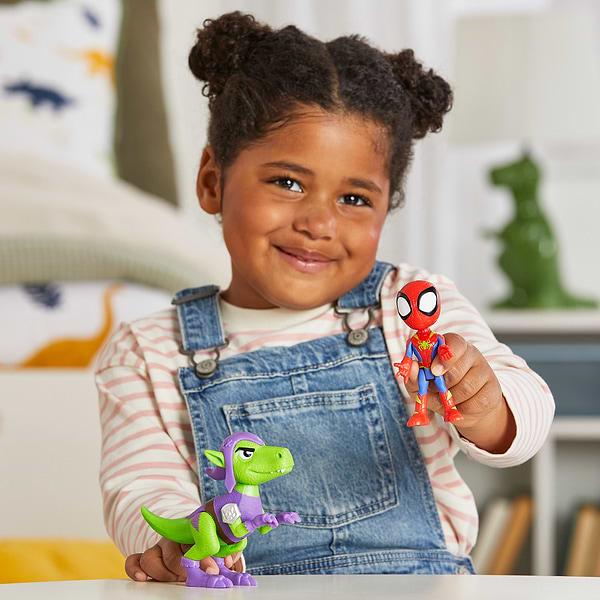 Фото - Колекційні фігурки набір Hasbro Герой та Діно серії Спайді та його дивовижні друзі SAF HERO DINO WEBS SPIDEY (F9478_G0120)