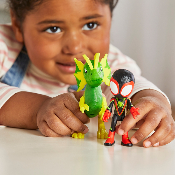 Фото - Колекційні фігурки набір Hasbro Герой та Діно серії Спайді та його дивовижні друзі SAF HERO DINO WEBS MILES (F9478_G0121)