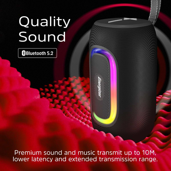 Фото - Портативна акустика Energizer 16Вт Bluetooth Black (BTS163)